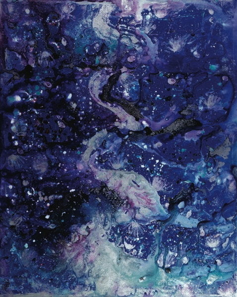 Detail of Cerulean Shorelines, 1989 by Carolyn Mary Kleefeld