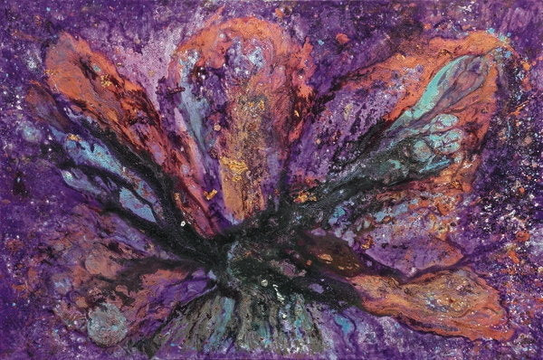 Detail of Dionysian Splendor, 1990 by Carolyn Mary Kleefeld