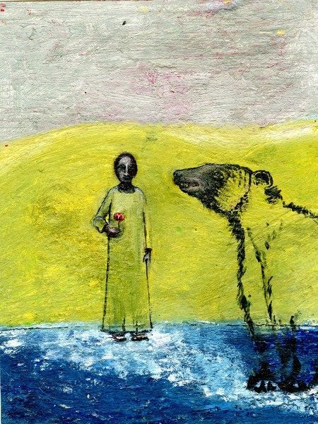 Detail of Sweet Rose and Brown Bear, 2005, by Gigi Sudbury