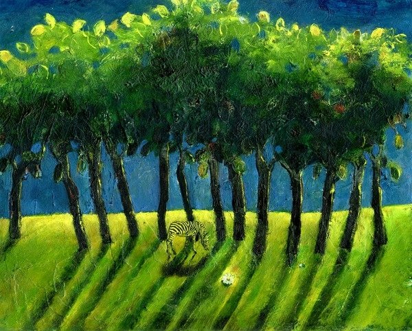 Detail of Zebra Trees, 2005 by Gigi Sudbury