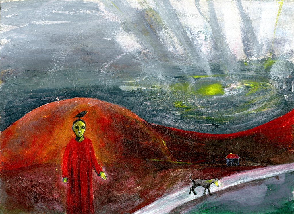 Detail of Yellow-faced Dog Take Me Home, 2005 by Gigi Sudbury