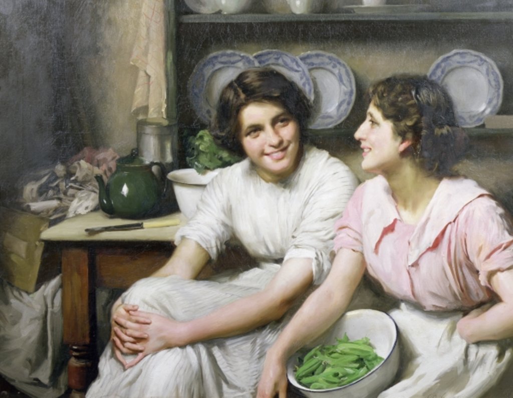 Detail of Chatterboxes, 1912 by Thomas Benjamin Kennington