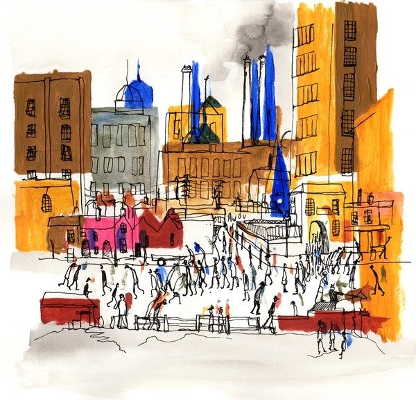 Detail of Coming from the Mill, 2014 by Charlotte Orr