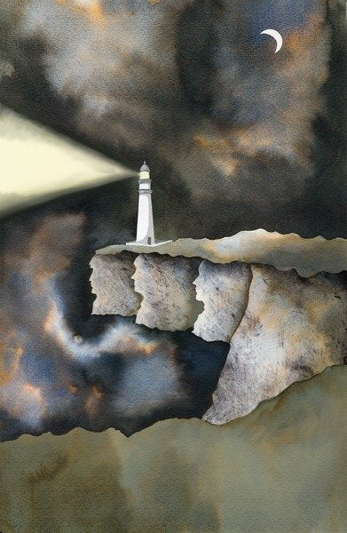 Detail of The Lighthouse, 2013 by Charlotte Orr