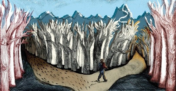 Detail of The Road Less Travelled, 2013 by Charlotte Orr