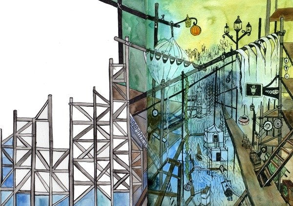 Detail of Invisible Cities, 2011 by Charlotte Orr