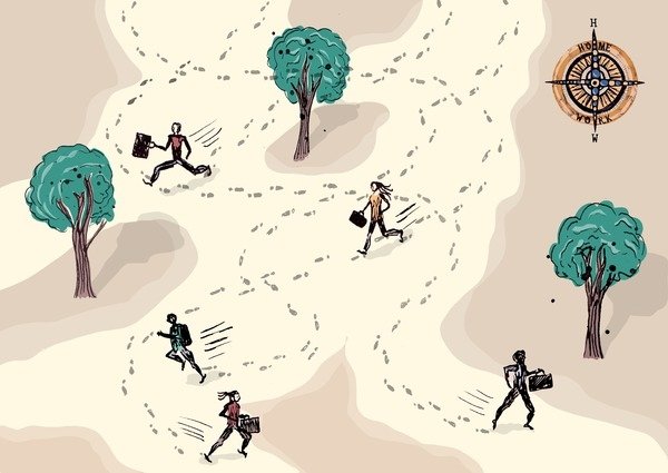 Detail of Run to Work, 2013 by Charlotte Orr