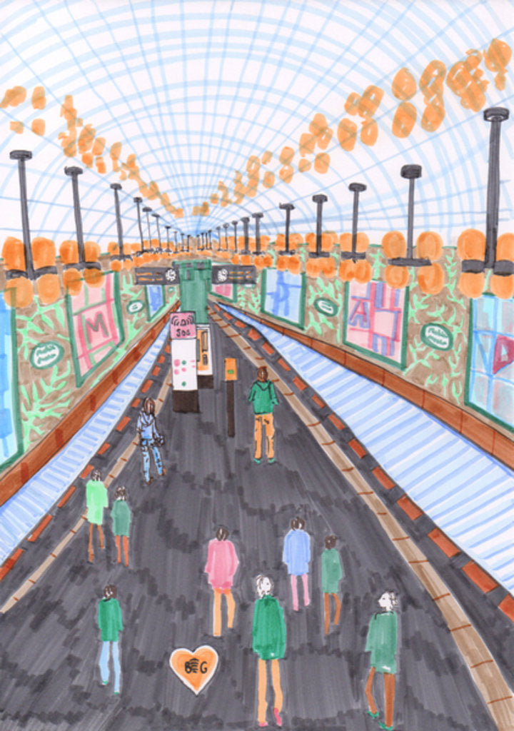 Detail of Märkisches Museum UBahn, 2017 by Charlotte Orr