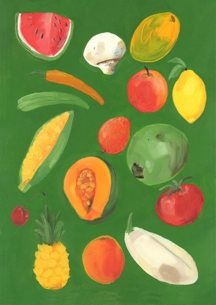 Detail of Fruit, 2013 by Grace Helmer
