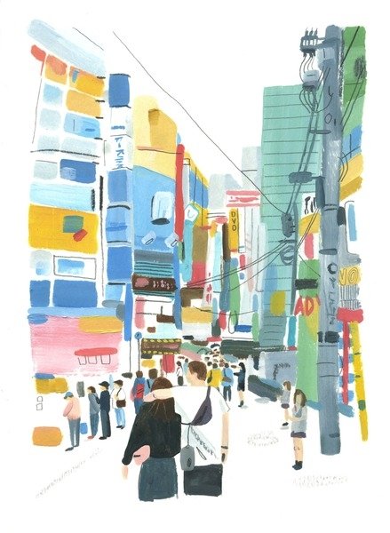 Detail of Akihabara, 2015 by Grace Helmer