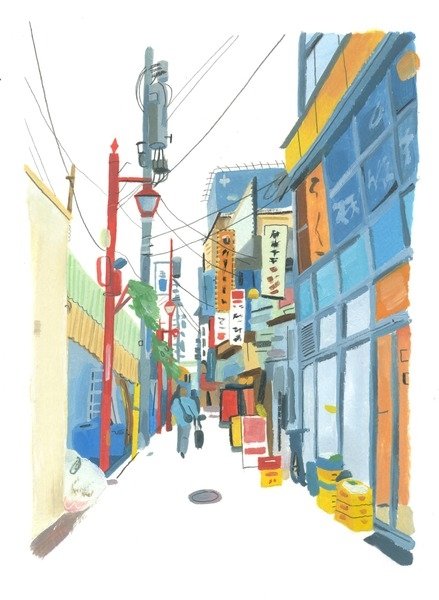 Detail of Shinjuku, 2015 by Grace Helmer