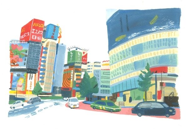 Detail of Shinjuku 2, 2015 by Grace Helmer