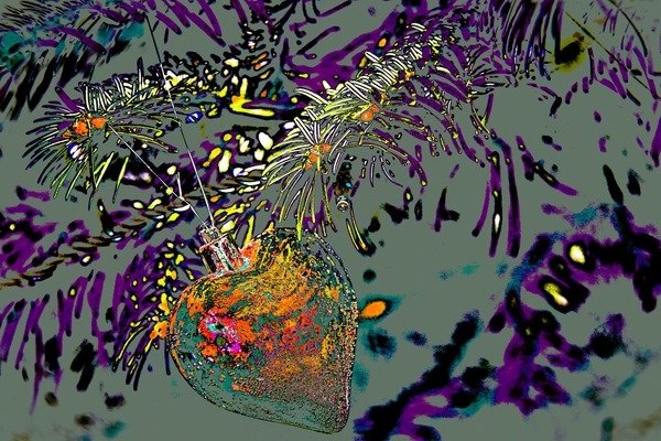 Detail of Heart Ornament, 2015 by Joy Lions