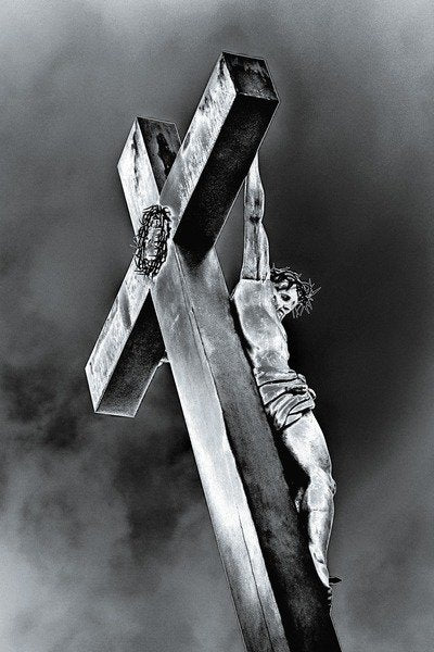 Detail of Crucifixion at the Pope's Palace, 2015 by Joy Lions