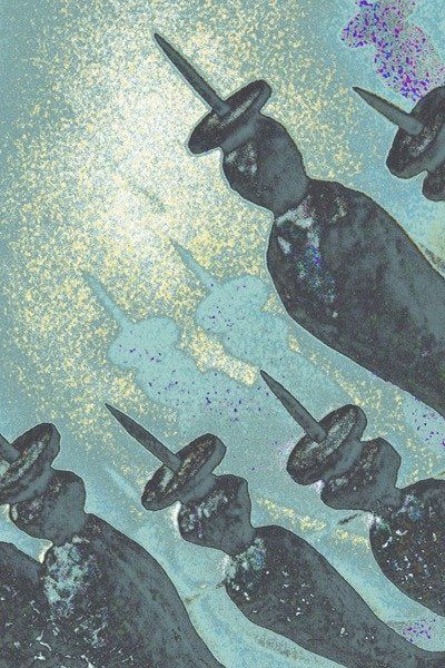 Detail of Candle Tree by Joy Lions