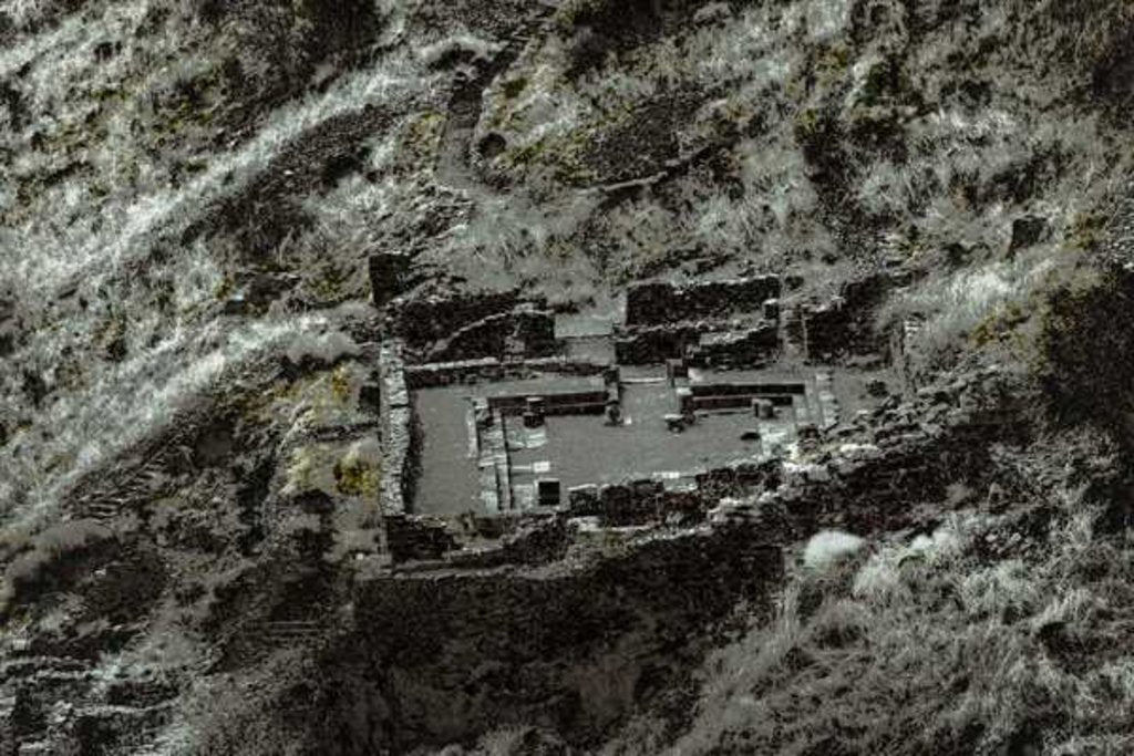 Detail of Synagogue at Gamla, 2016 by Joy Lions