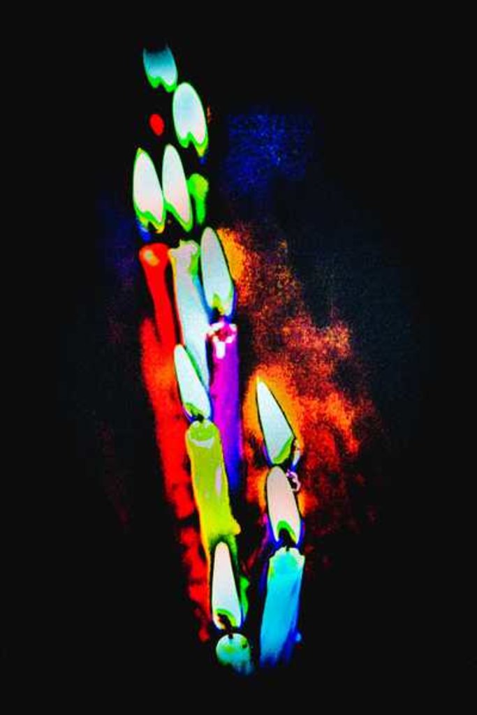 Detail of The Last Night of Hannuka, 2016 by Joy Lions