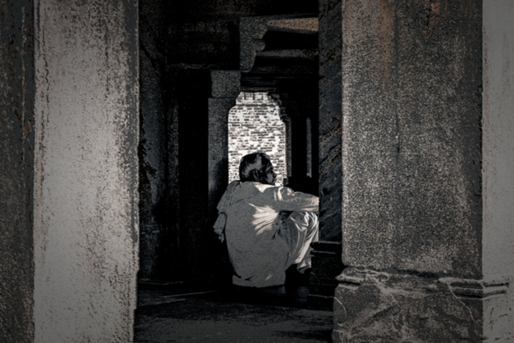 Detail of Quiet Contemplation, 2017 by Joy Lions