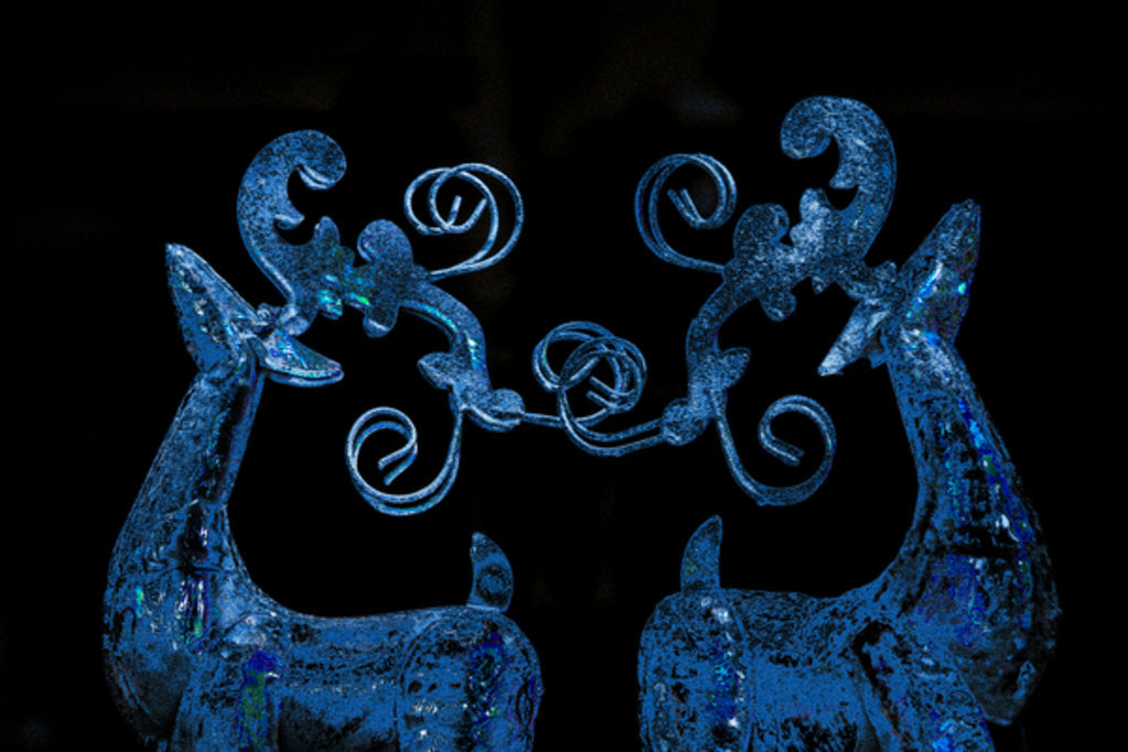 Detail of Blue Reindeer, 2017 by Joy Lions