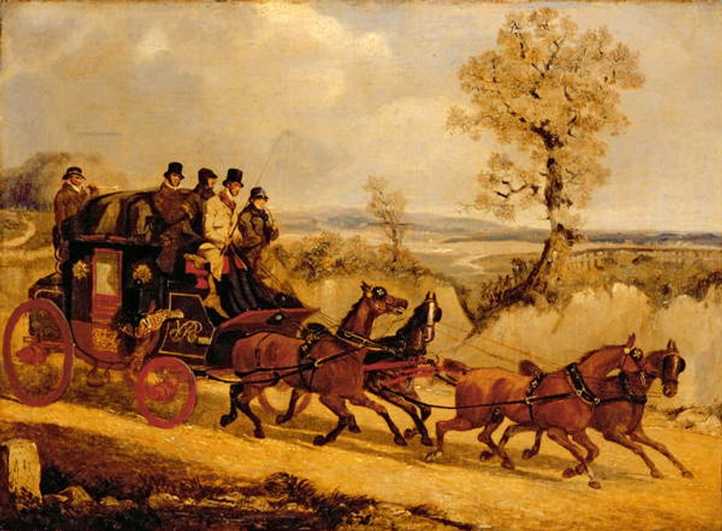 Detail of The Dover Coach going Downhill by Henry Thomas Alken