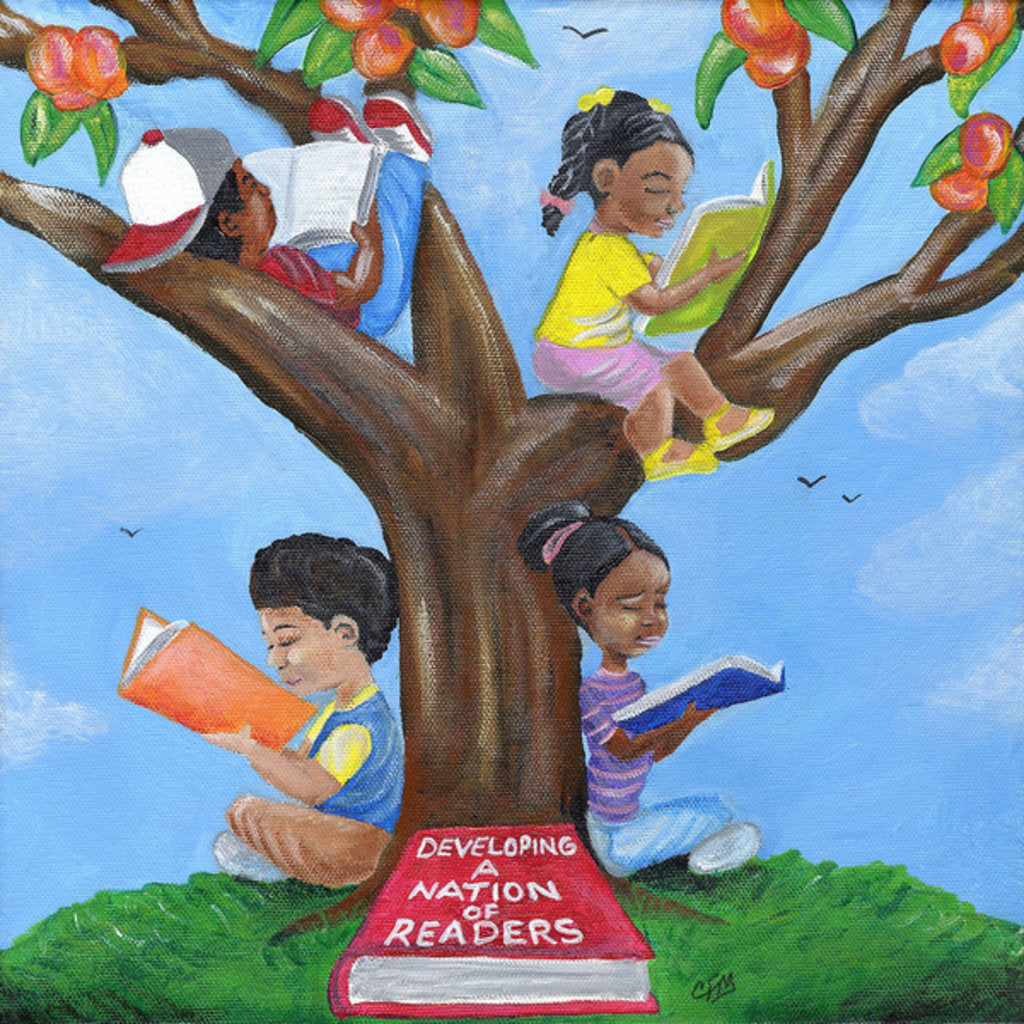 Detail of Developing a Nation of Readers, 2015 by Chris Fabor