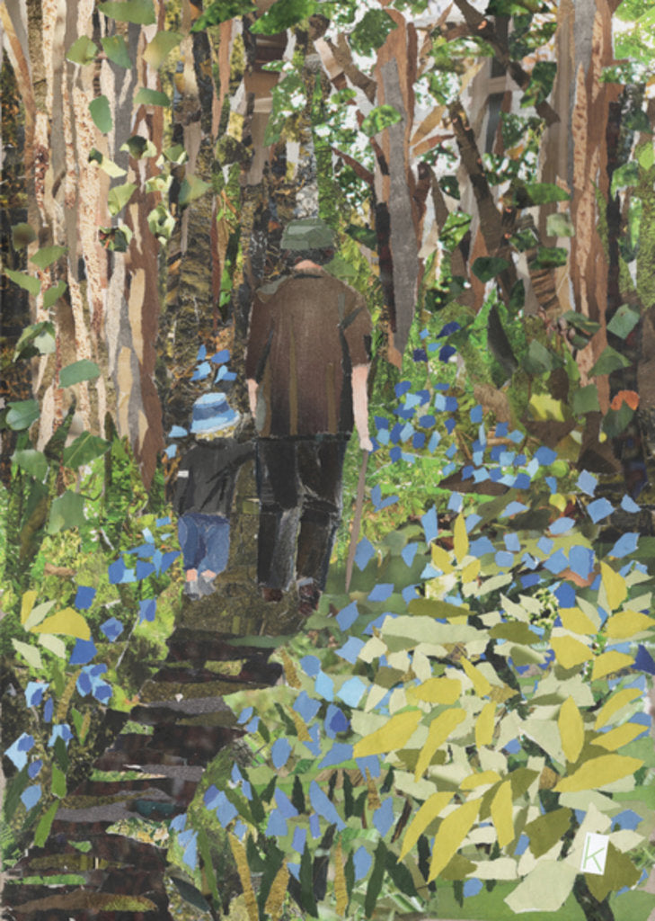 Detail of Among The Bluebells, 2014 by Kirstie Adamson