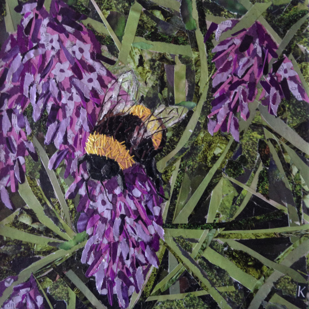 Detail of Buzz - Bumble Bee On Lavender, 2016 by Kirstie Adamson