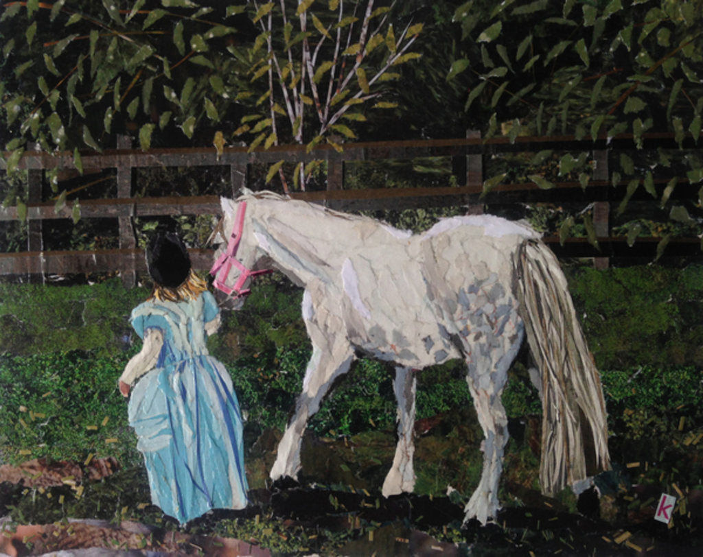 Detail of Let's Pretend - The Princess & Her Horse, 2016 by Kirstie Adamson