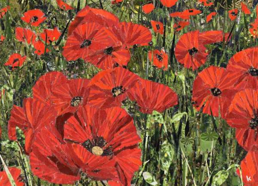 Detail of Poppy Field, 2016 by Kirstie Adamson
