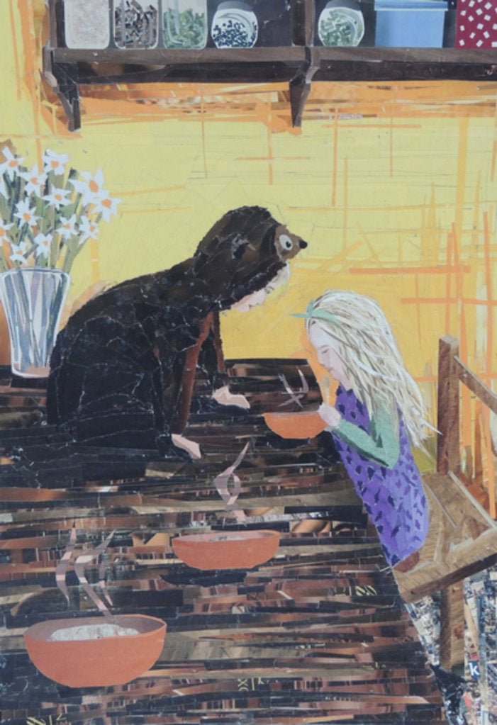 Detail of Goldilocks & Little Bear, 2017 by Kirstie Adamson