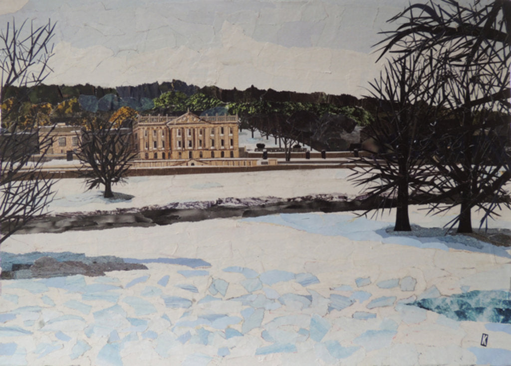 Detail of Chatsworth In The Snow, 2017 by Kirstie Adamson