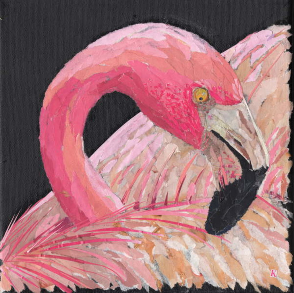 Detail of Flamingo, 2018 by Kirstie Adamson