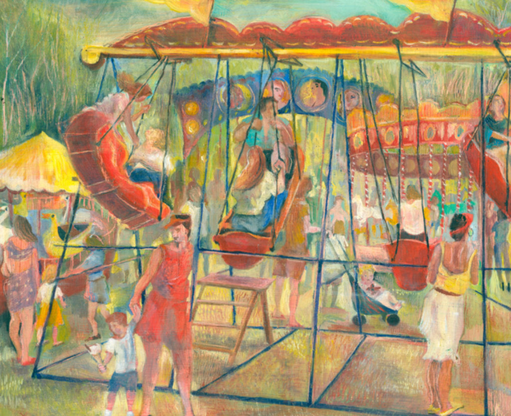 Detail of Swing boats, 2006 by Mary Kuper