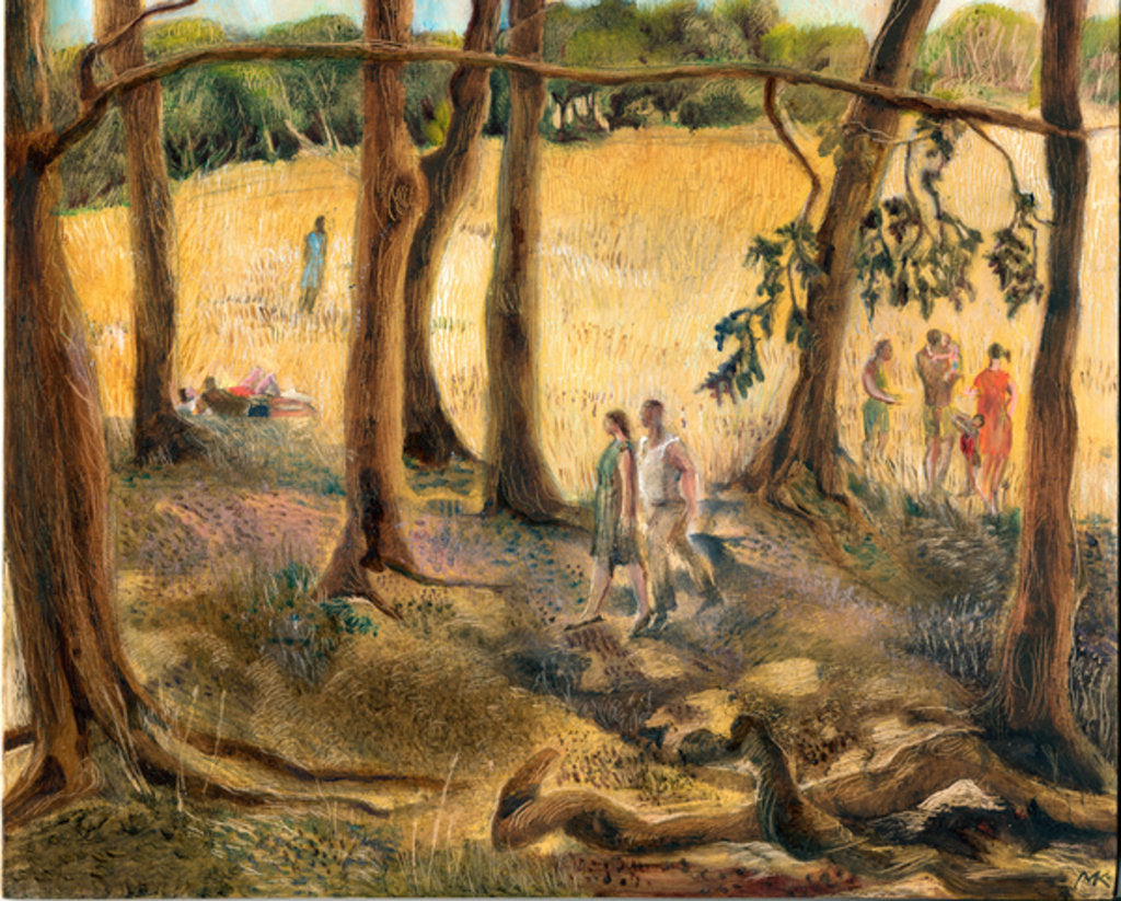 Detail of Under the trees, Hampstead Heath, 2002 by Mary Kuper