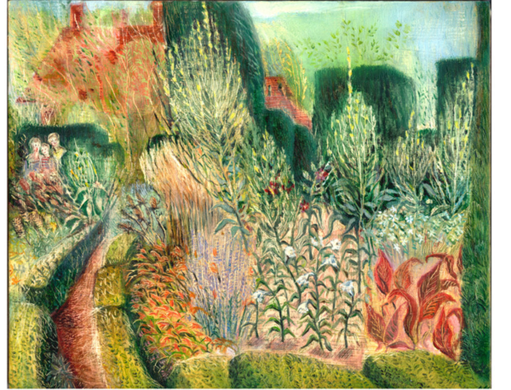 Detail of Great Dixter: Topiary and paths, 2003 by Mary Kuper