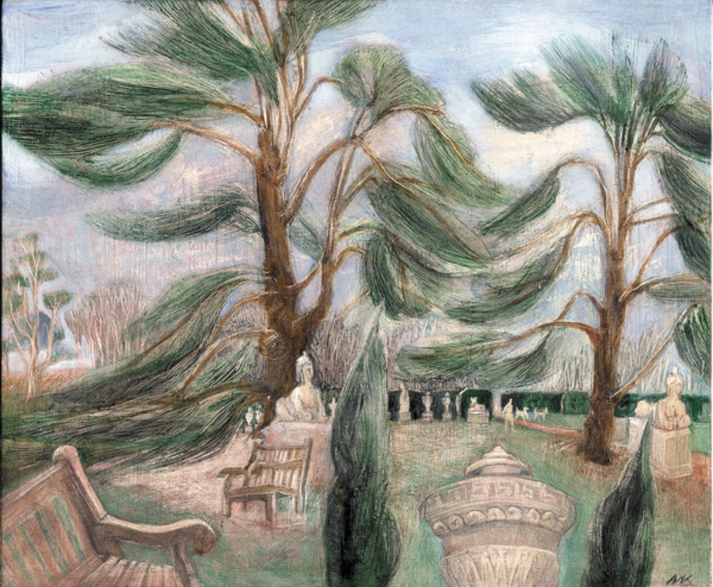 Detail of Chiswick House; cedarssphinxes, 2002 by Mary Kuper