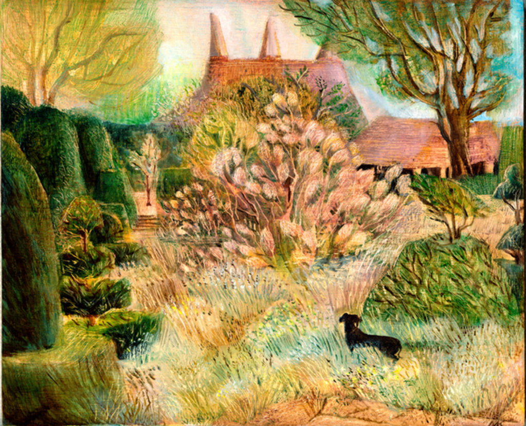 Detail of Great Dixter: Christopher Lloyd's dachshund, 2002 by Mary Kuper