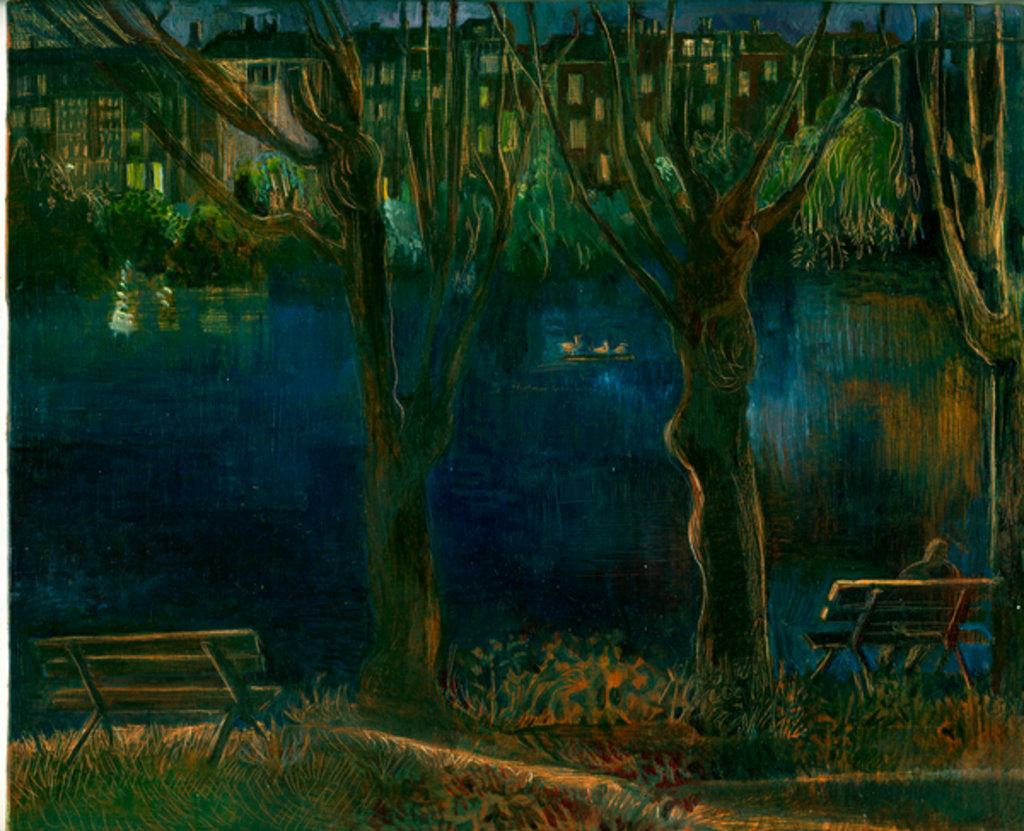 Detail of The pond; South End Green, 2011 by Mary Kuper