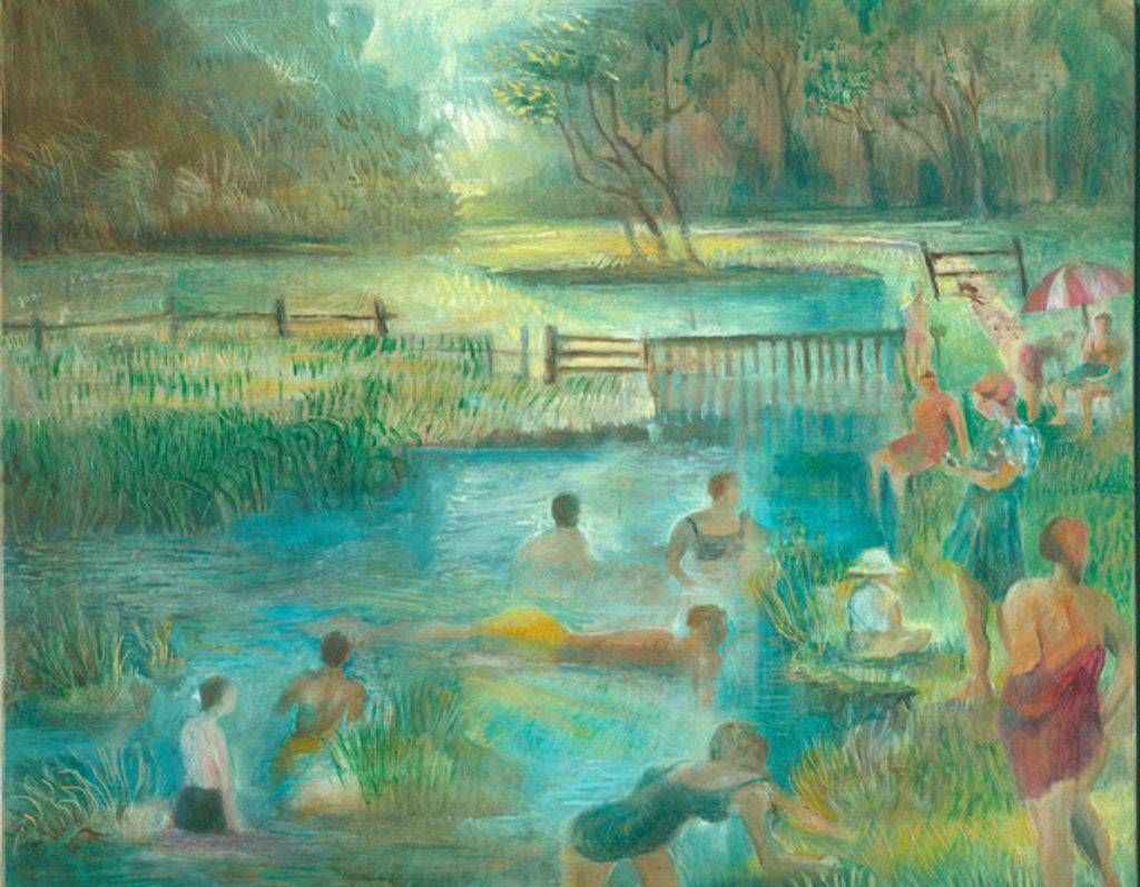 Detail of Swimmers, Simonsbath, 2012 by Mary Kuper