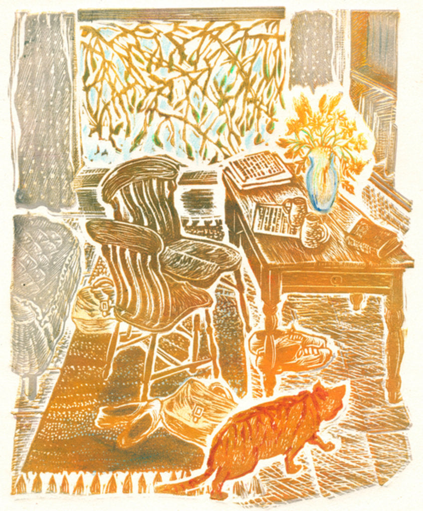 Detail of Ginger cat, 1992 by Mary Kuper