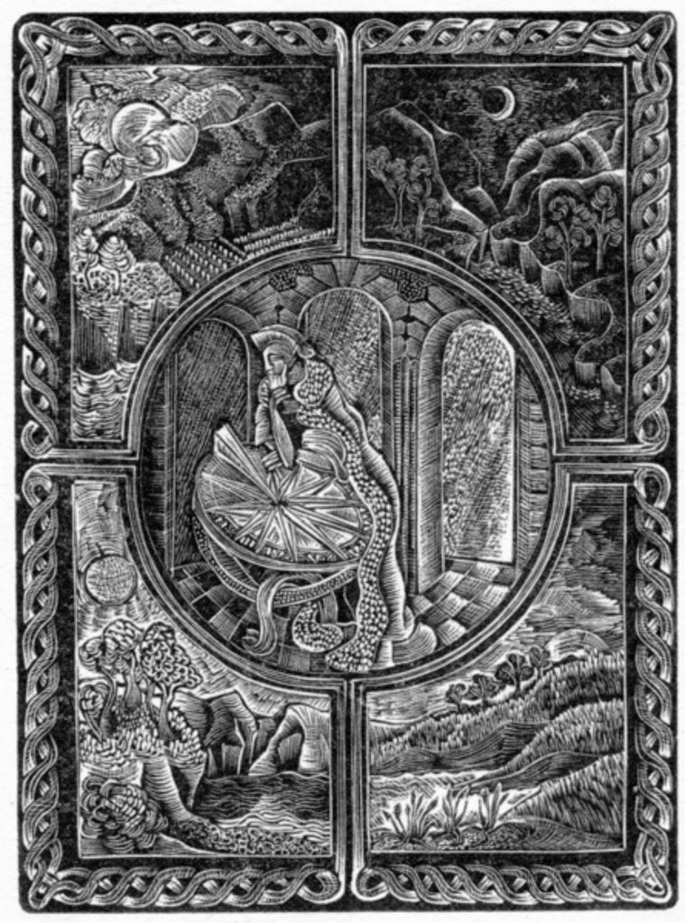 Detail of Seasons, sun and moon, 1974 by Mary Kuper