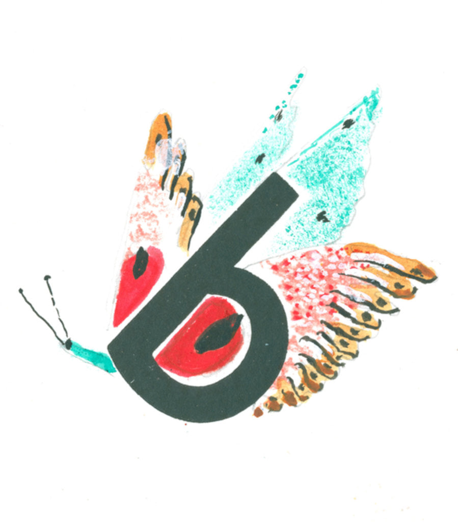 Detail of b is for butterfly, 2015 by Mary Kuper