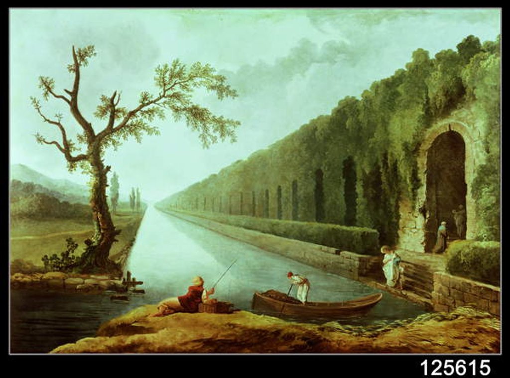 Detail of The Canal by Hubert Robert