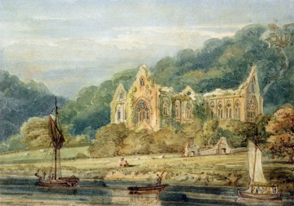 Detail of Tintern Abbey by Thomas Girtin