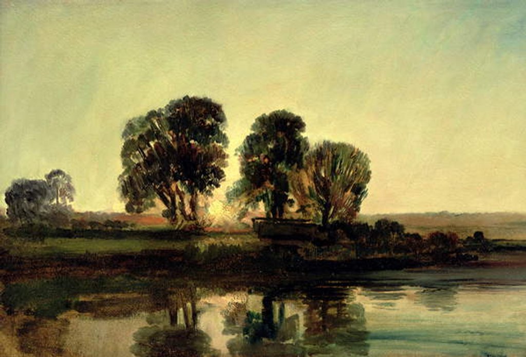 Detail of River Landscape at Sunset by Peter de Wint