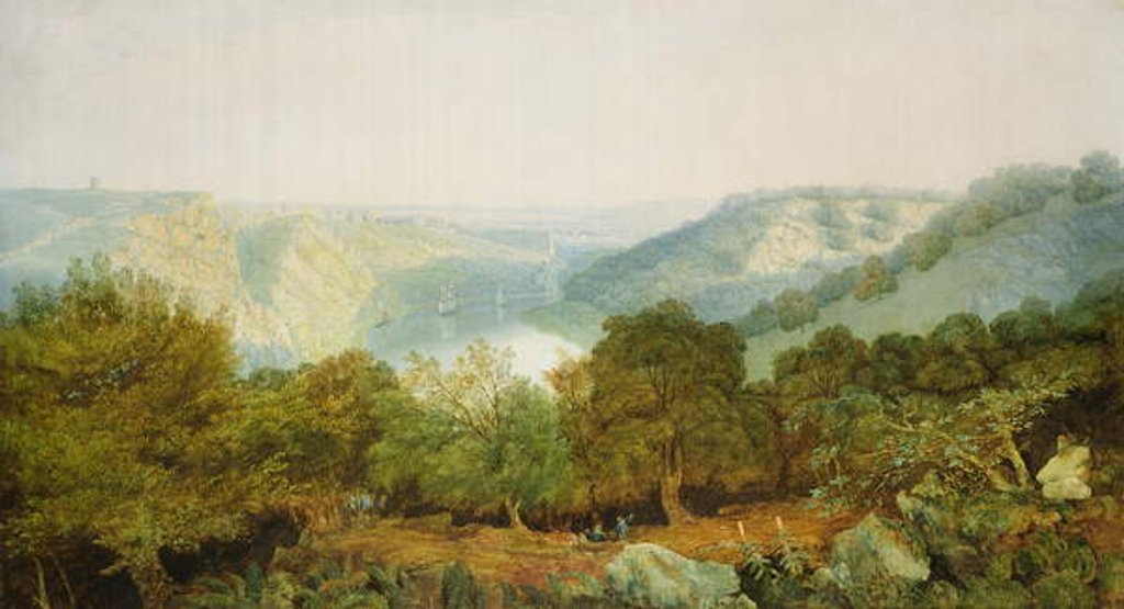 Detail of The Avon Gorge with Clifton and the Hotwells, Bristol by Francis Danby