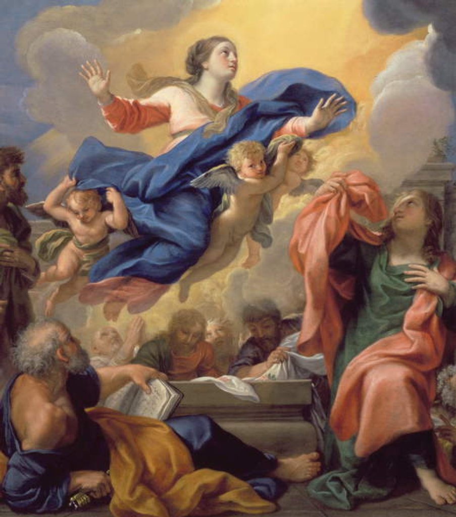 Detail of The Assumption of the Virgin by Guillaume Courtois
