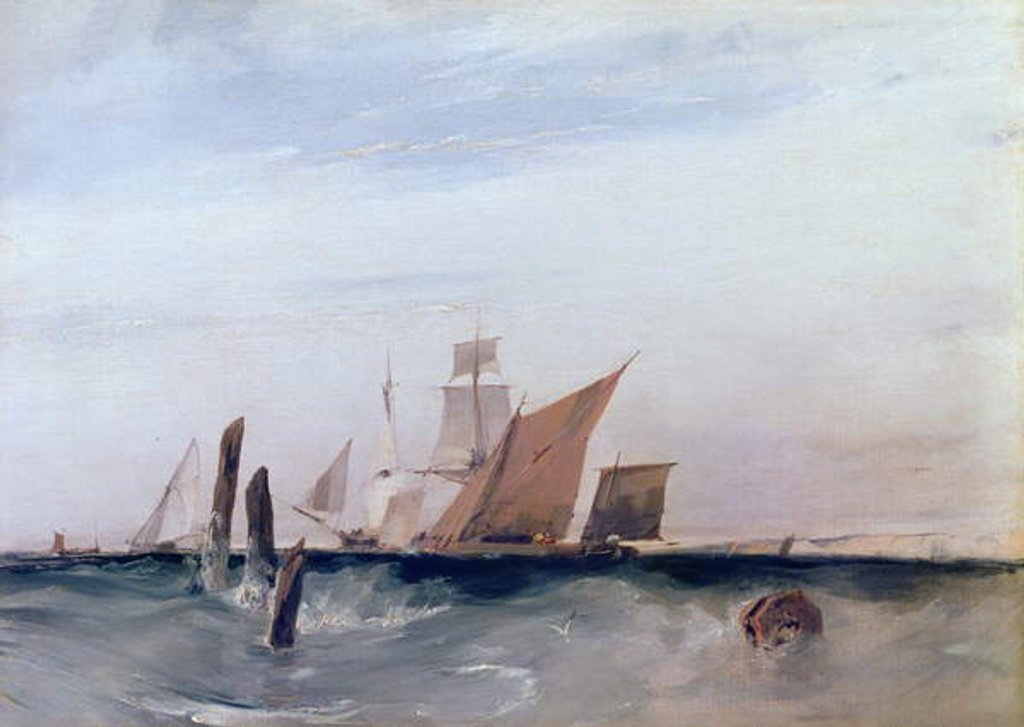 Detail of Off the French Coast, c.1820 by Richard Parkes Bonington