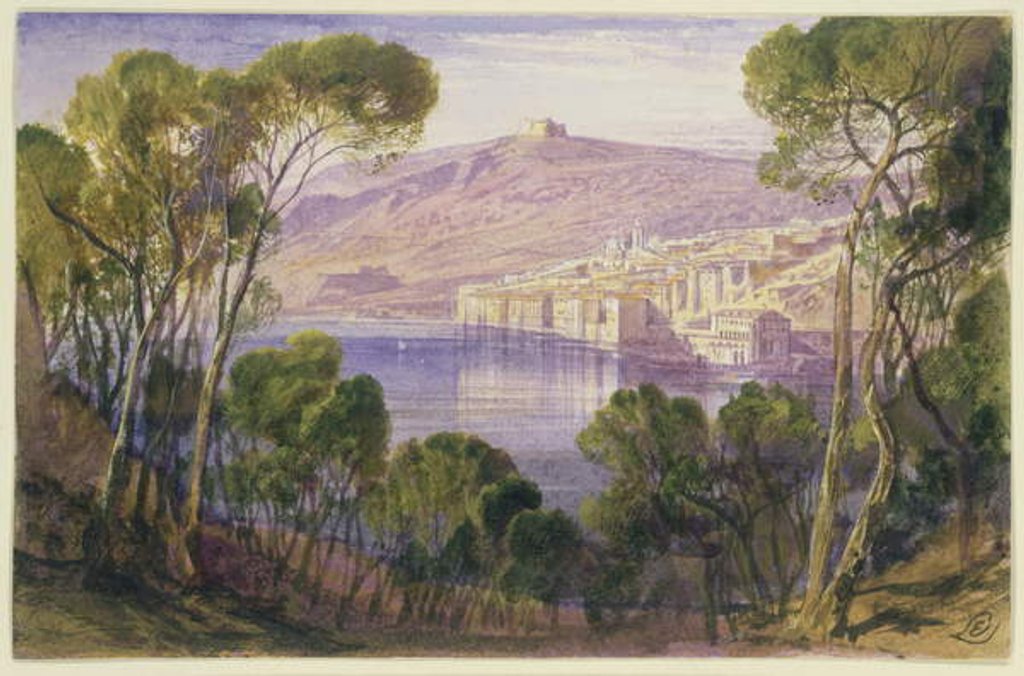 Detail of Villefranche by Edward Lear