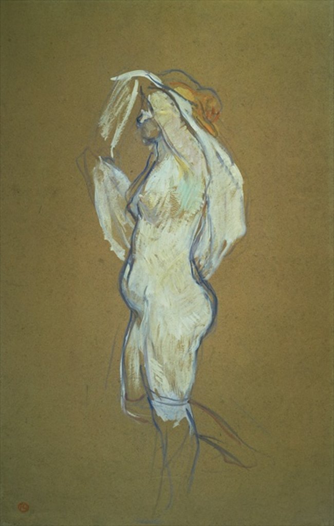 Detail of Woman Lifting her Shirt, 1896 by Henri de Toulouse-Lautrec